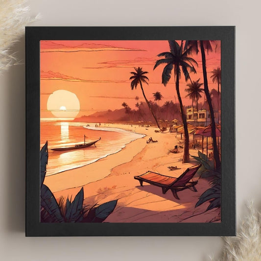 Vintage Travel Wall Art - Tsangmo Lake, Sikkim Poster - Decorative Frame for Home Decoration