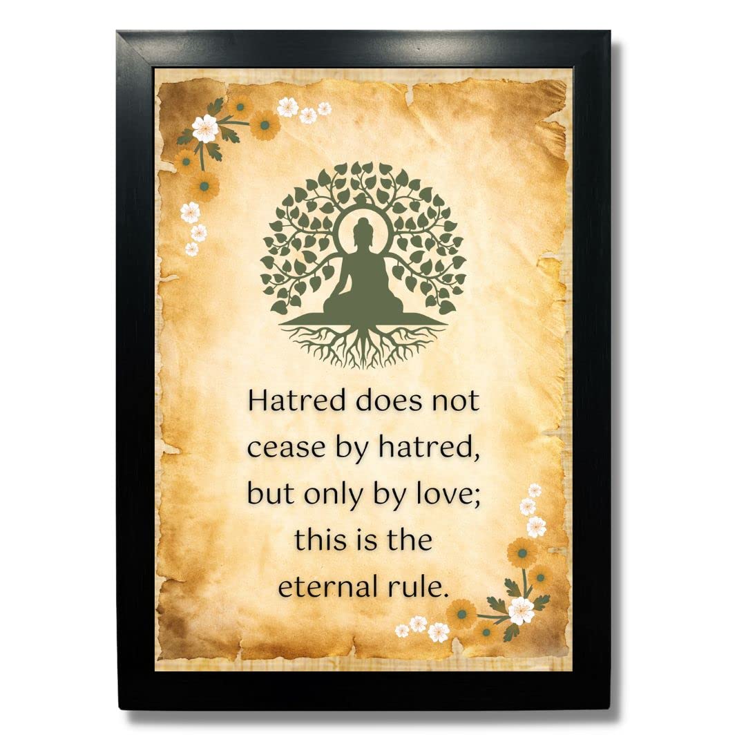 Buddha Wall Frame for Home Decor - Inspirational Quotes and Paintings
