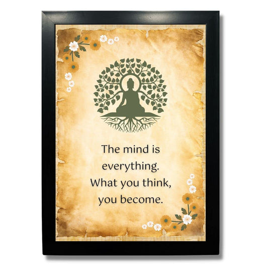 Buddha Wall Frame for Home Decor - Inspirational Quotes and Paintings