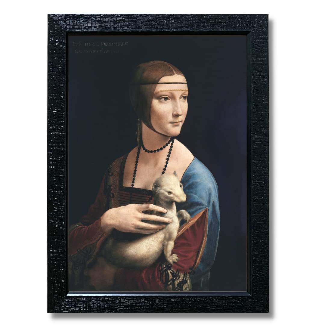 Leonardo da Vinci Paintings Lady with an Ermine Wall Art Poster