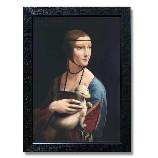 Kagaz Kala - Leonardo da Vinci Lady with an Ermine Wall Art Poster