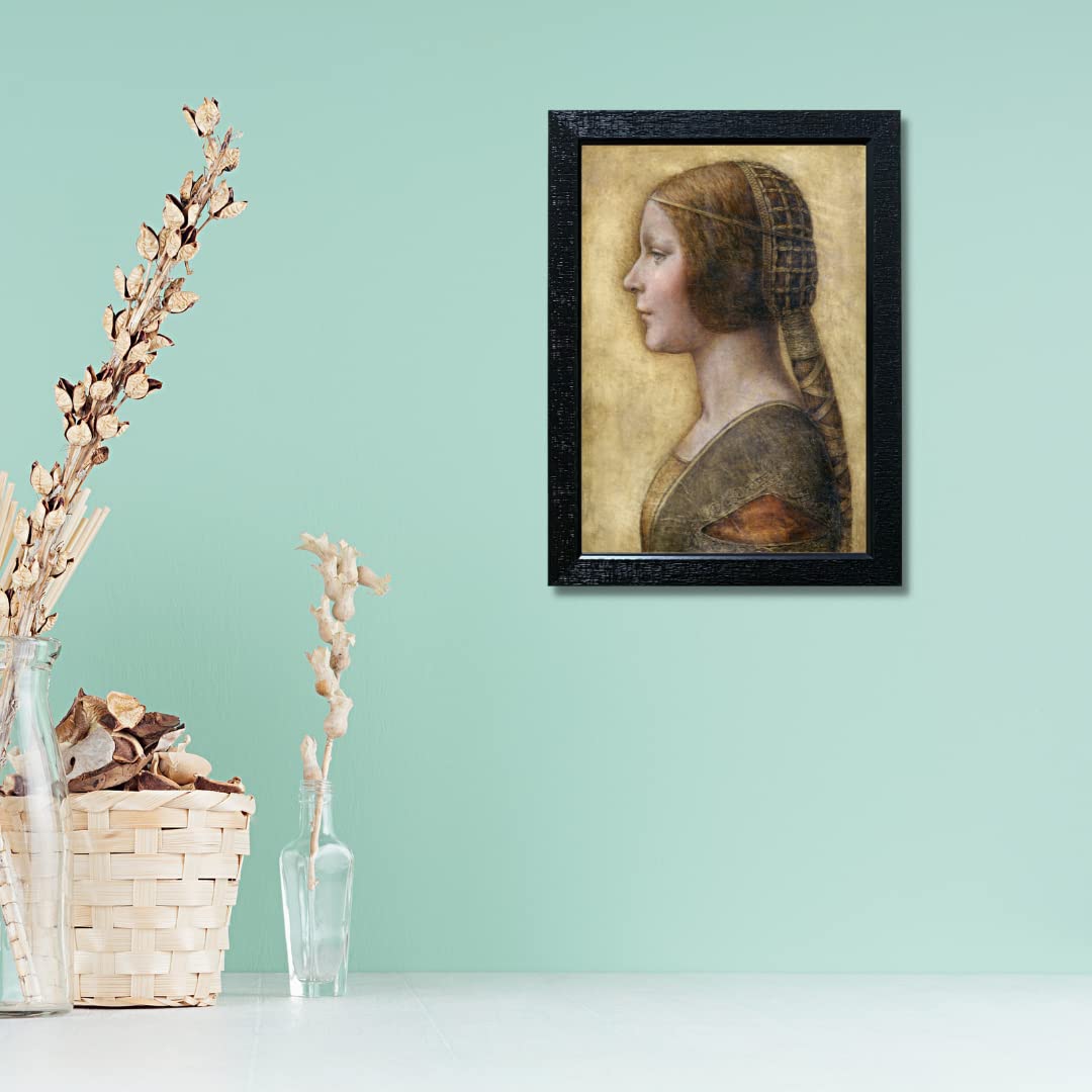 Leonardo Da Vinci Paintings Profile of a Young Fiancée Wall Art Poster