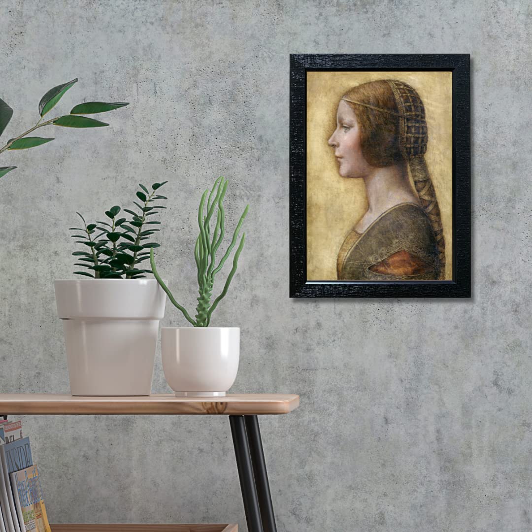 Leonardo Da Vinci Paintings Profile of a Young Fiancée Wall Art Poster