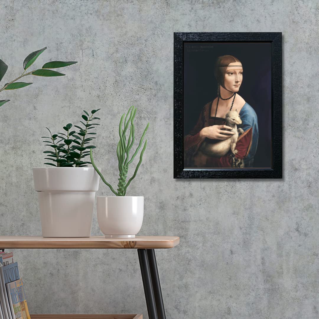 Leonardo da Vinci Paintings Lady with an Ermine Wall Art Poster