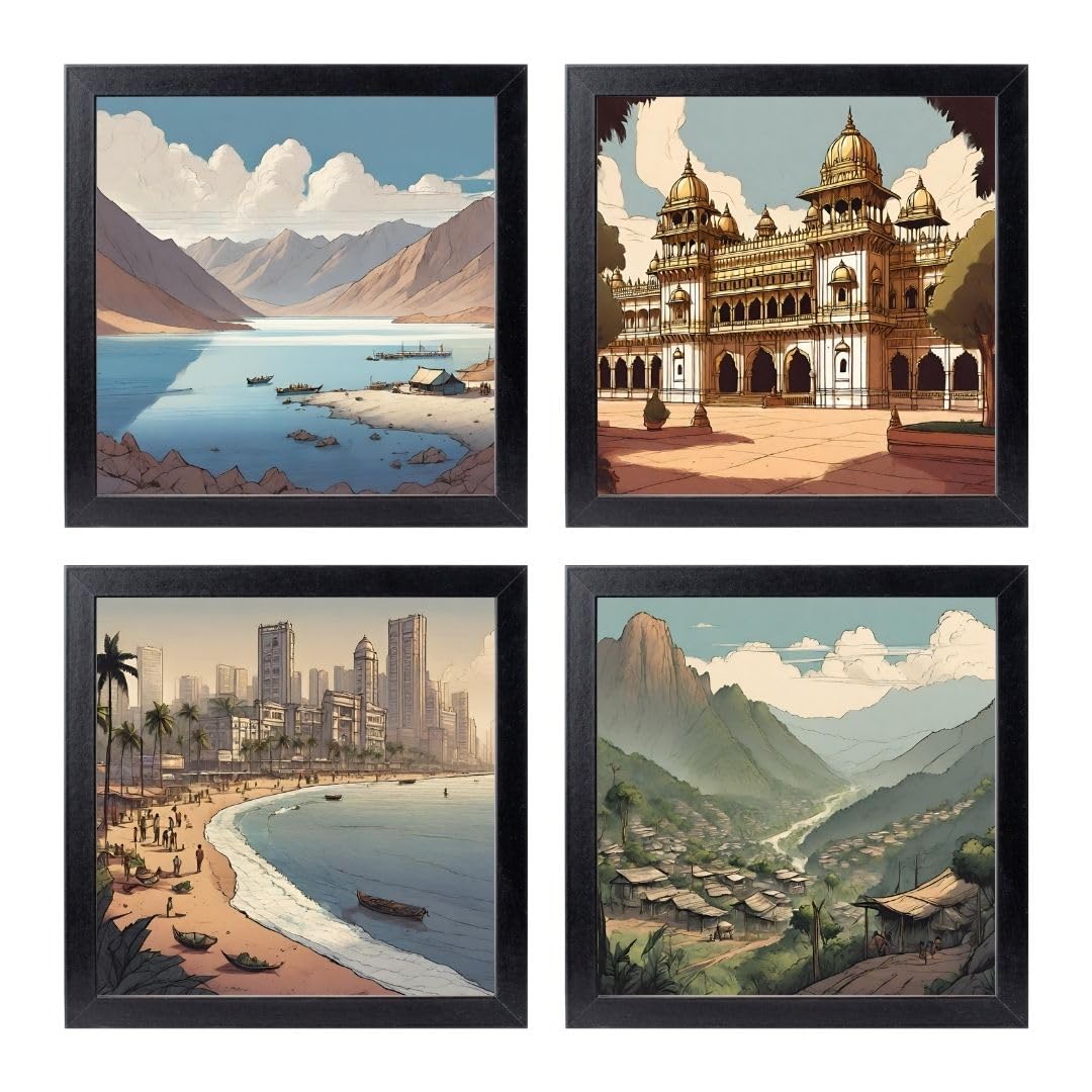 Vintage Travel Wall Art - Mysore Palace Square Framed Poster
